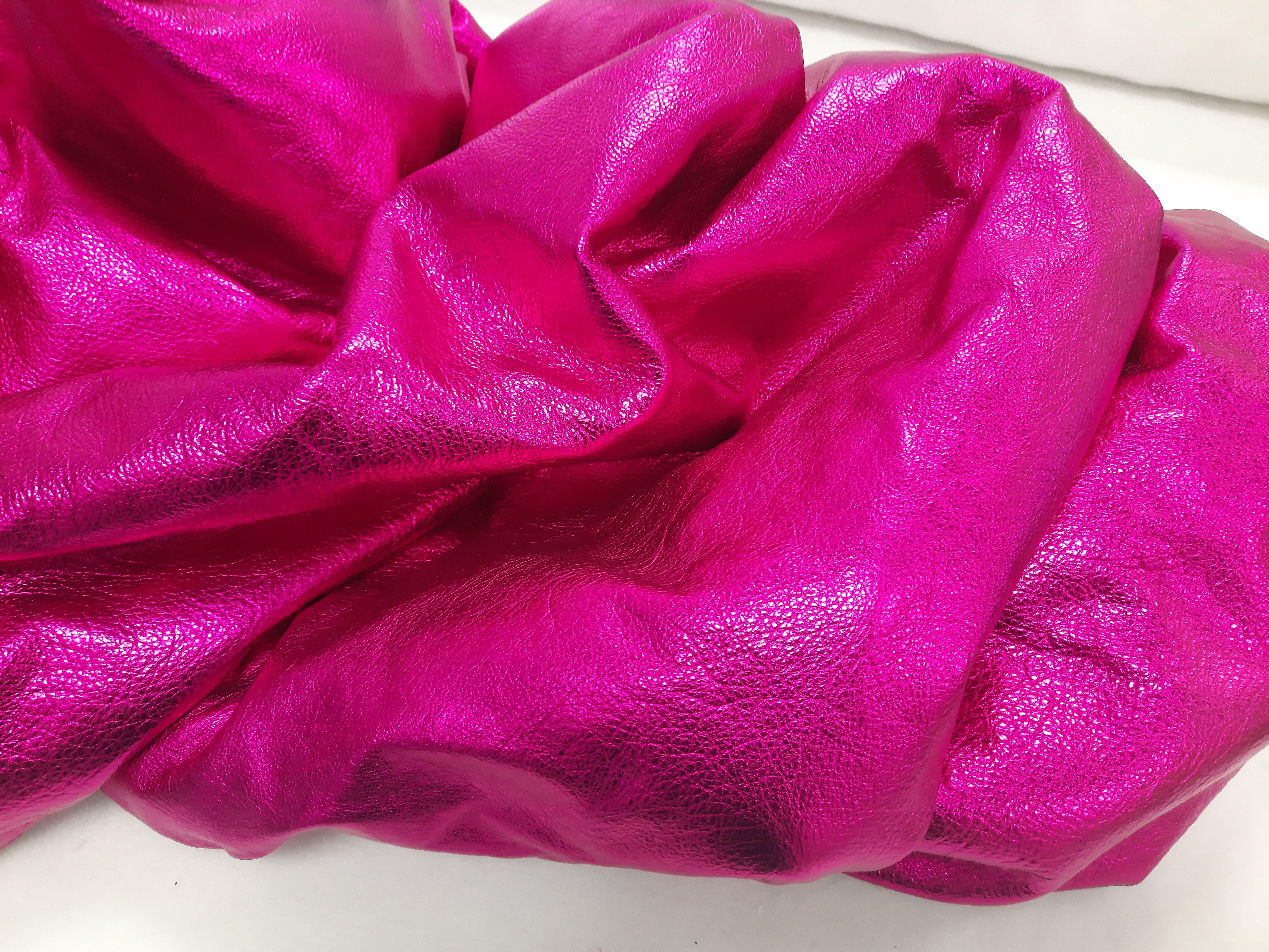 Drape deep pink 116 (folds magenta slick metallic smooth wall sculpture art) For Sale 1