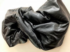 Drape Midnight Blue 121 (dark folds slick metallic smooth wall sculpture art)