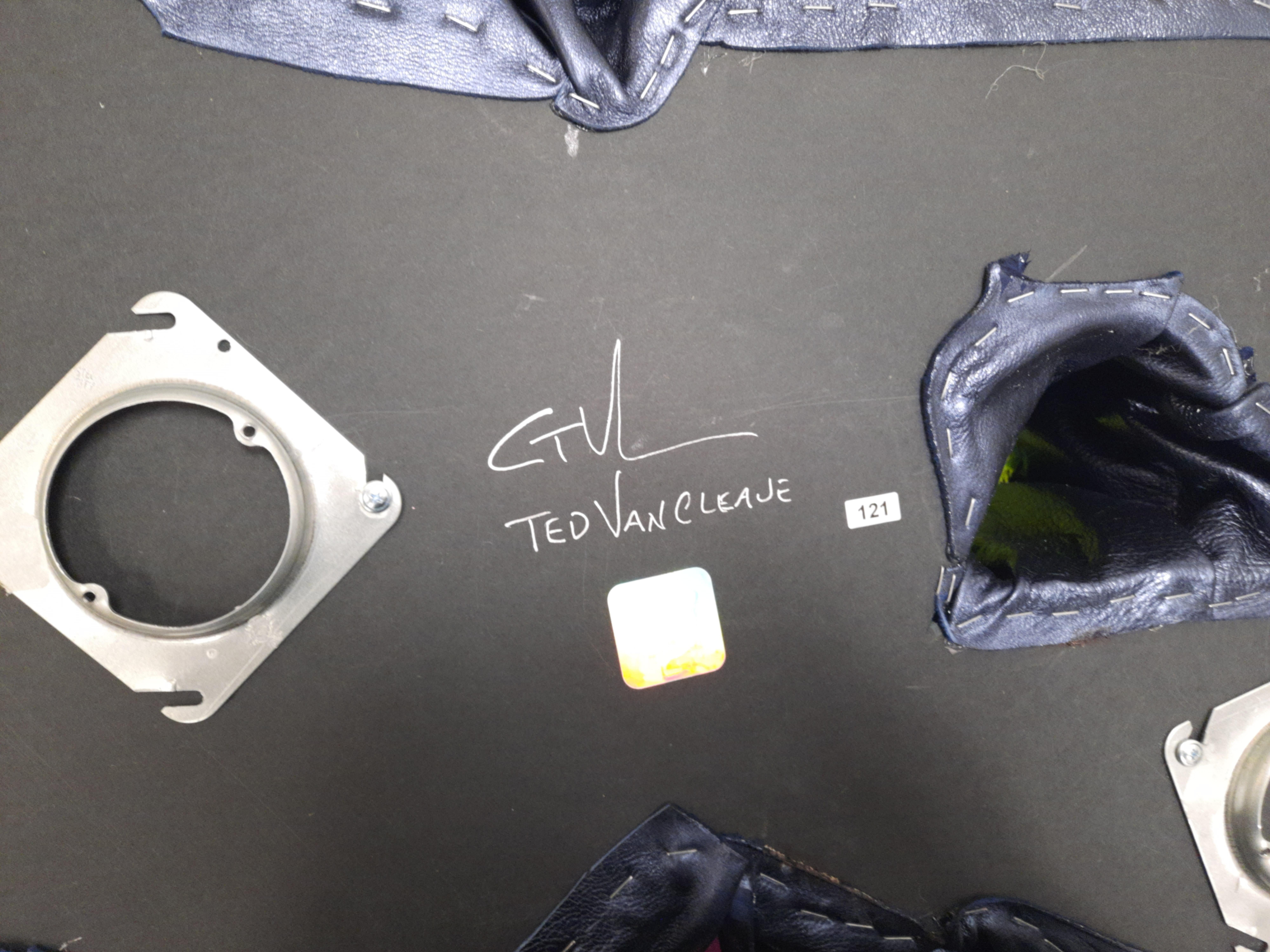 Drape Midnight Blue 121 (dark folds slick metallic smooth wall sculpture art) For Sale 2