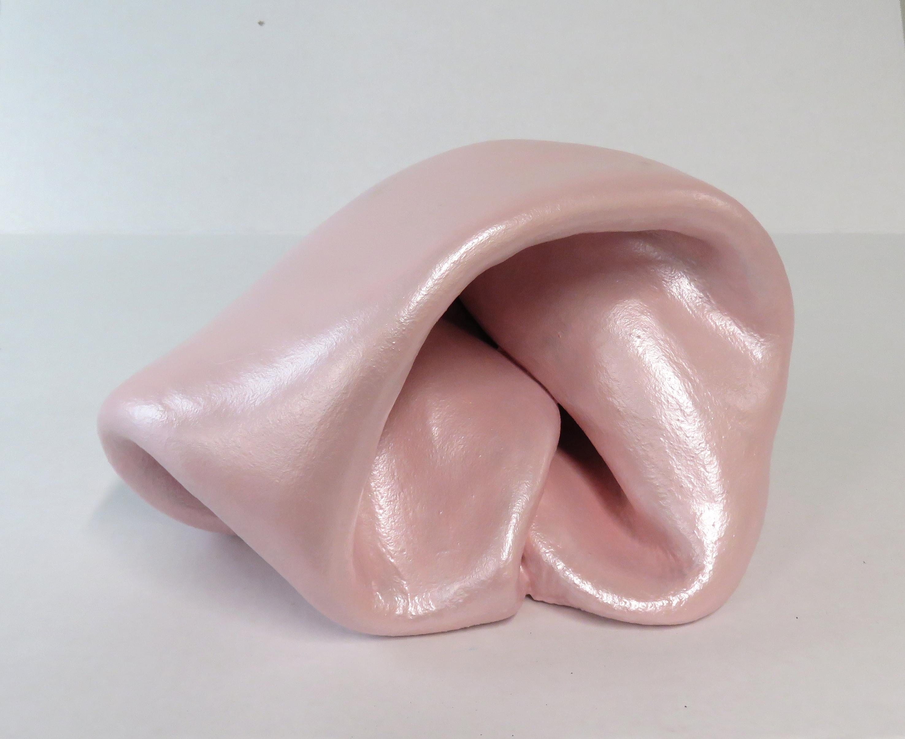 Sinuosity in bubblegum (metallic art, sculpture, abstract, pink, smooth, curvy) - Mixed Media Art by Ted VanCleave