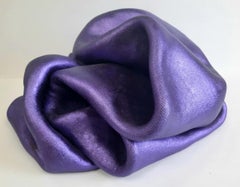 Sinuosity in Purple (pop slick metallic smooth curvy sculpture art)