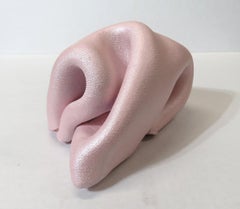 Sinuosity mini in bubblegum (pink, pastel, soft, curvy, small sculpture, smooth)