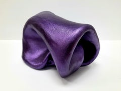 Sinuosity petite in Purple (pop metallic art sculpture biomorphic slick art)