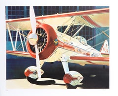Biplano, serigrafía fotorrealista de Ted Wilbur