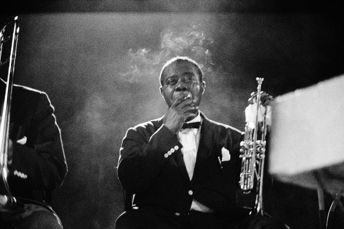 louis armstrong black and white photos