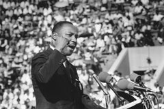 Vintage Ted Williams-Dr. Martin Luther King, IL Rally, Soldier Field 1964, Printed After