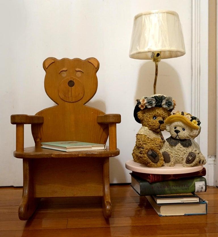teddy bear lamp vintage