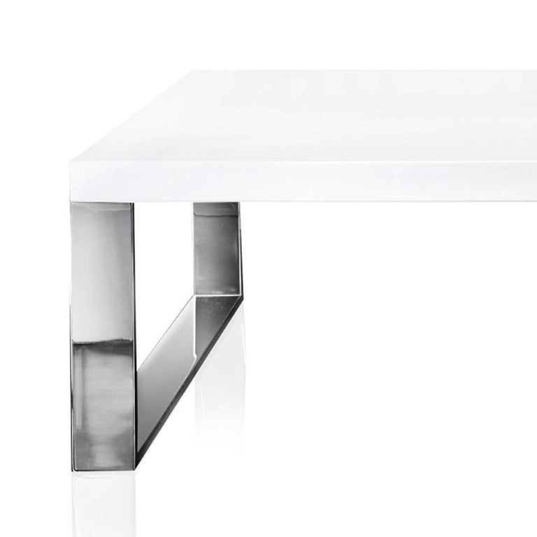 Teddy Black or White Square Coffee Table For Sale at 1stDibs white