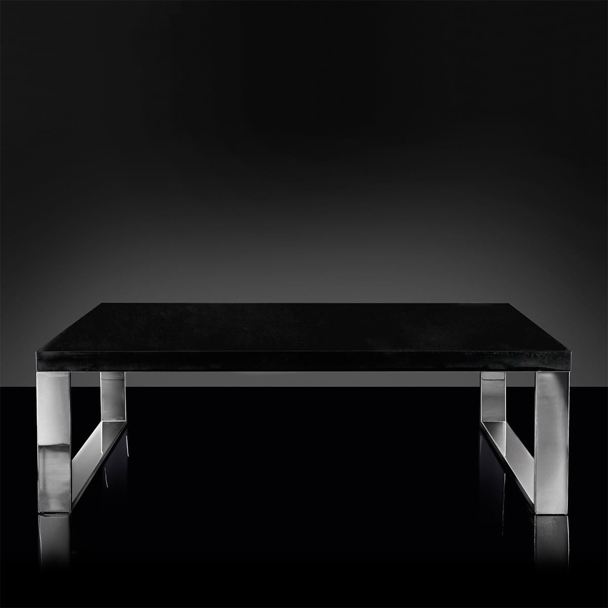 Contemporary Teddy Black or White Square Coffee Table