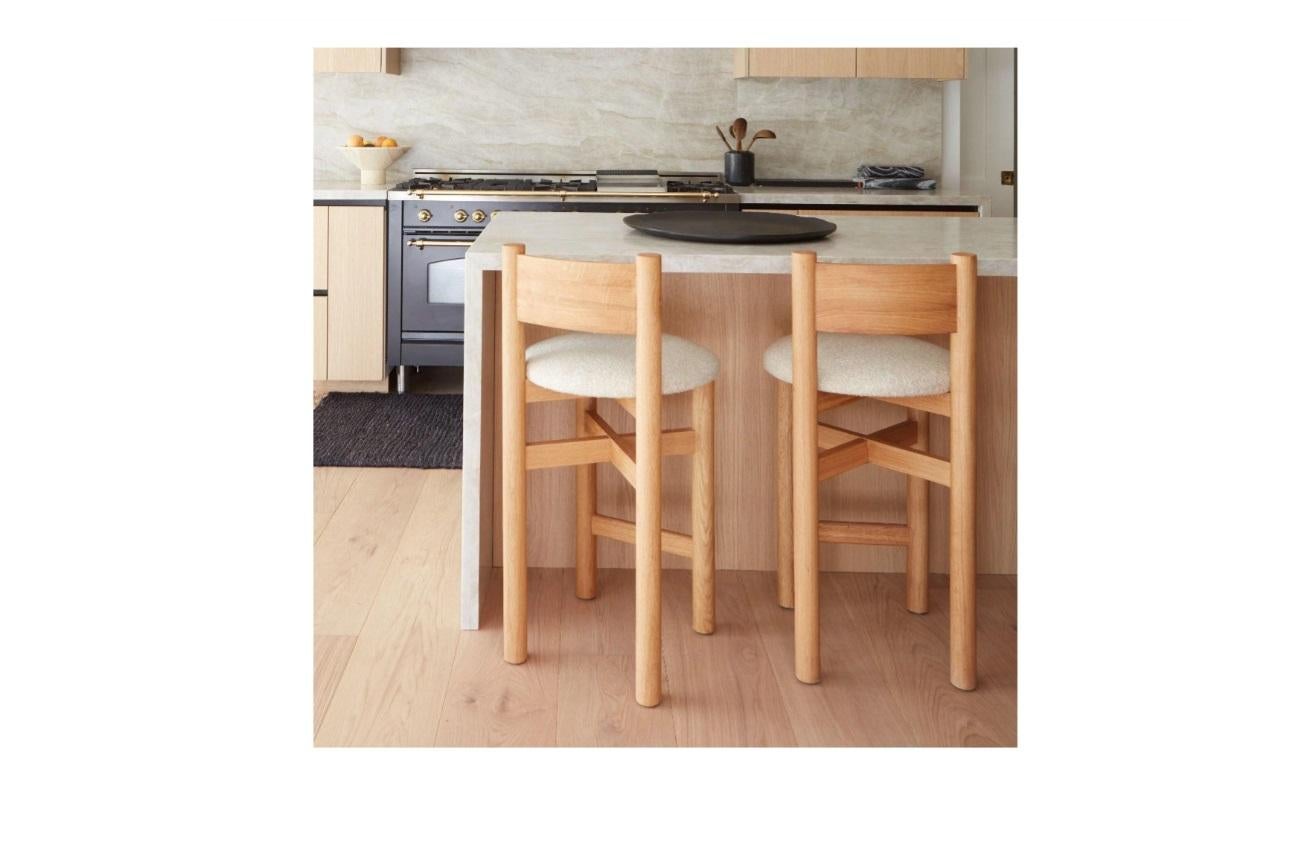 Teddy Counter Stool - White Oak In New Condition For Sale In Los Angeles, CA