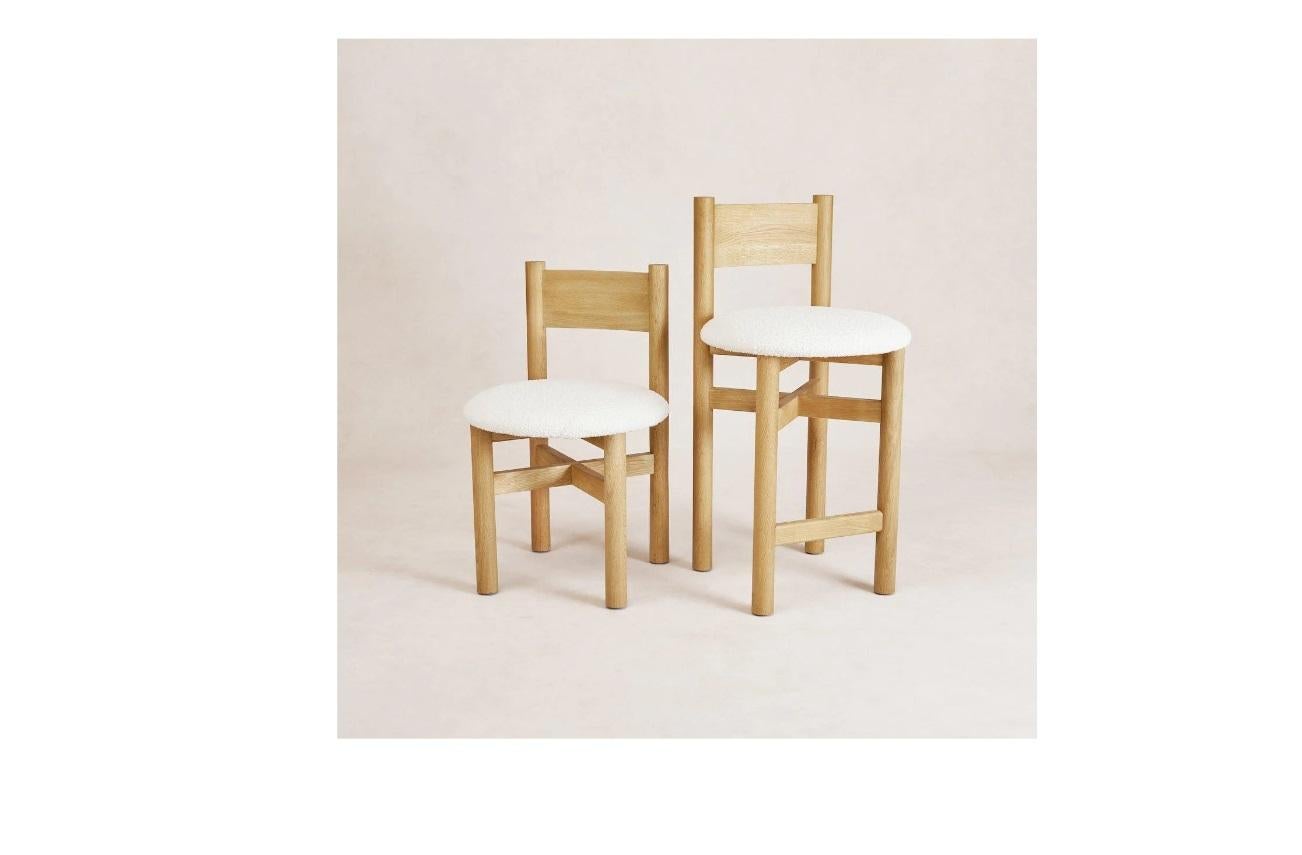 Contemporary Teddy Counter Stool - White Oak For Sale