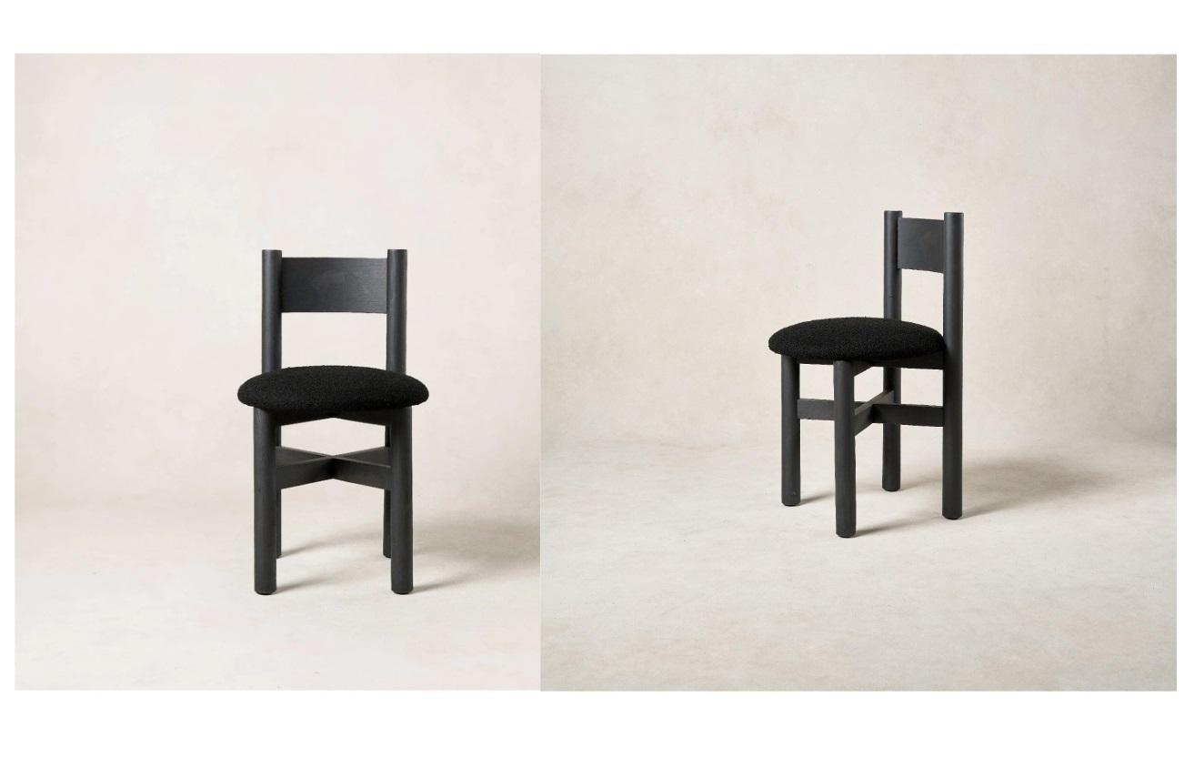 Hand-Crafted Teddy Dining Chair - Black For Sale