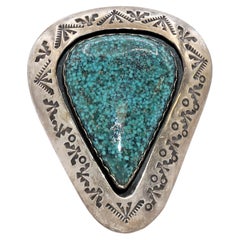 Teddy Goodluck Sterling Silver Turquoise Statement Ring