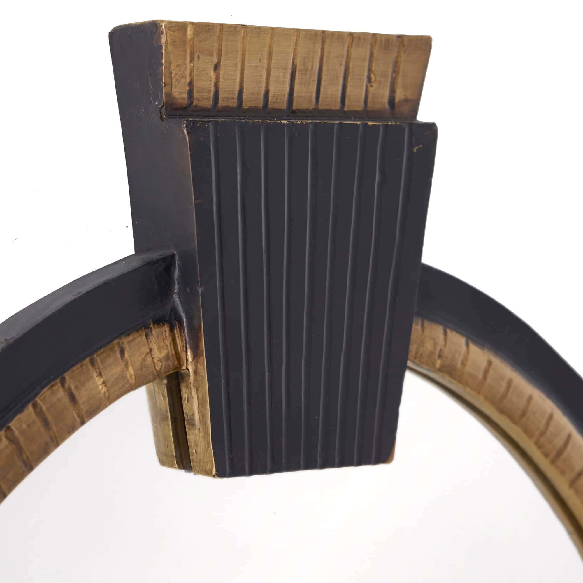 XXIe siècle et contemporain Tedesco Miroir WMI16 - Ebène, Wood, laiton, ovale en vente