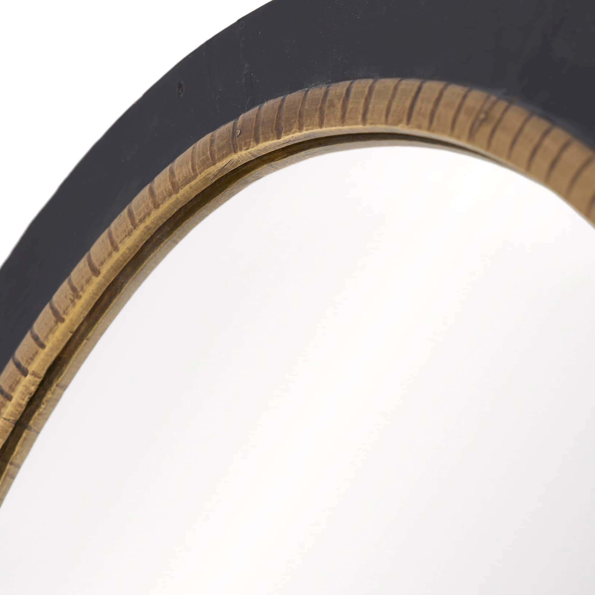 Laiton Tedesco Miroir WMI16 - Ebène, Wood, laiton, ovale en vente