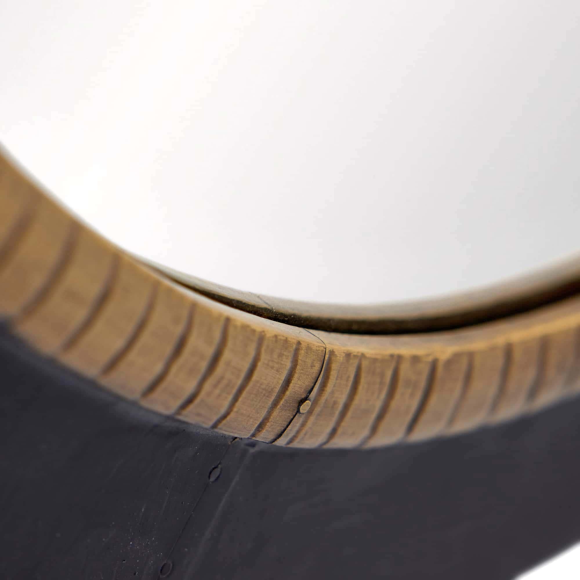 Tedesco Miroir WMI16 - Ebène, Wood, laiton, ovale en vente 1