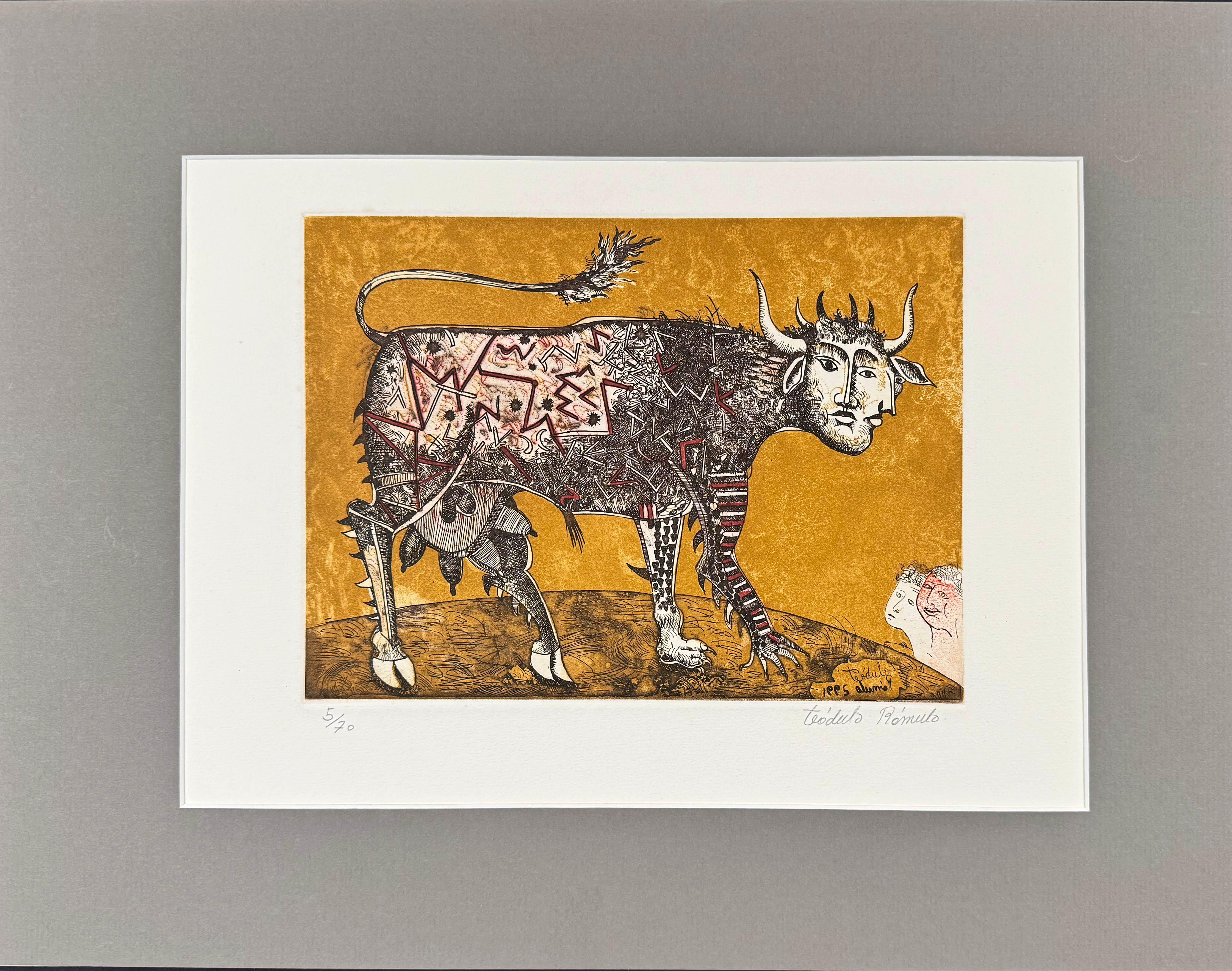 Vaca que no da leche (Vaca que no da leche) - Print de Teódulo Rómulo 