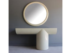 “Tee” Console and Matching Mirror by J. Beam Wade for Brueton