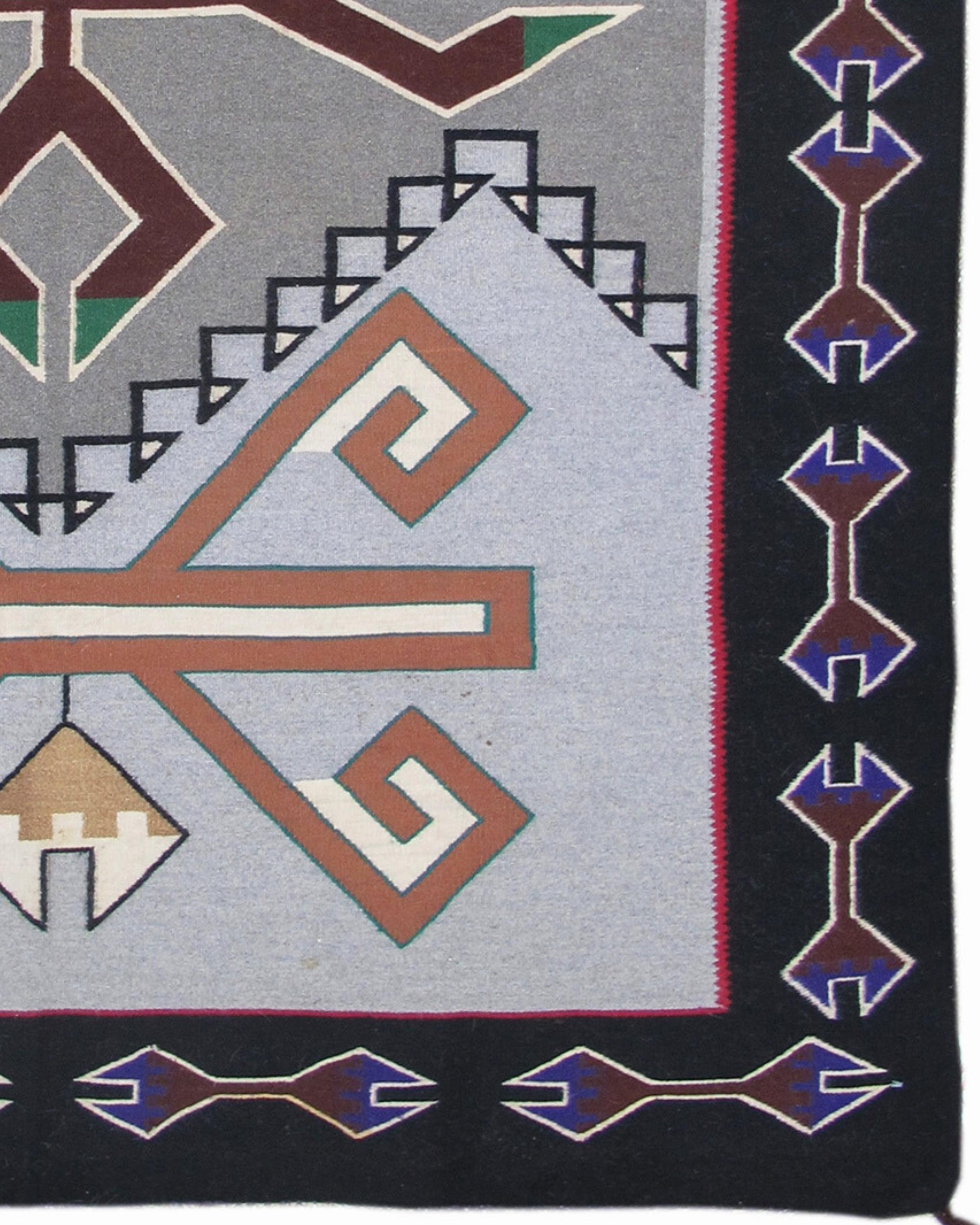 American Teec Nos Pos Navajo Rug by Ruth Yabeny, 20th Century For Sale