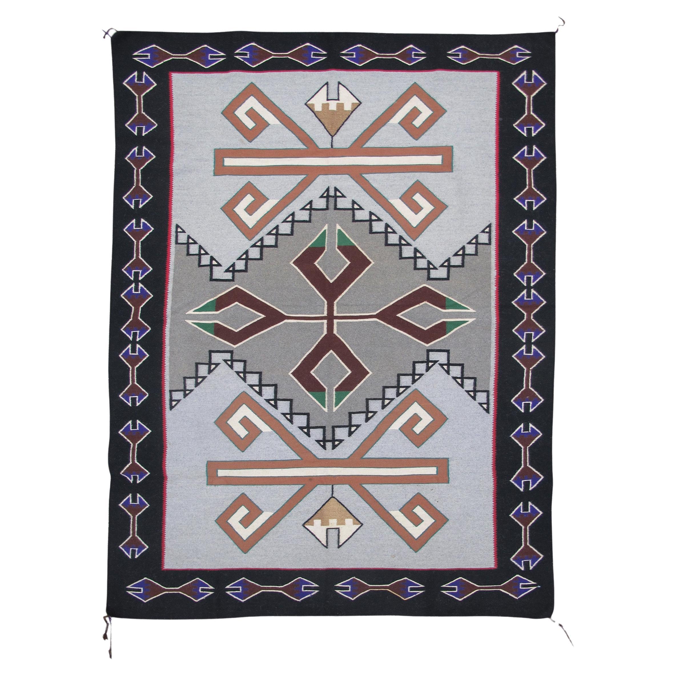Teec Nos Pos Navajo Rug by Ruth Yabeny, 20th Century For Sale
