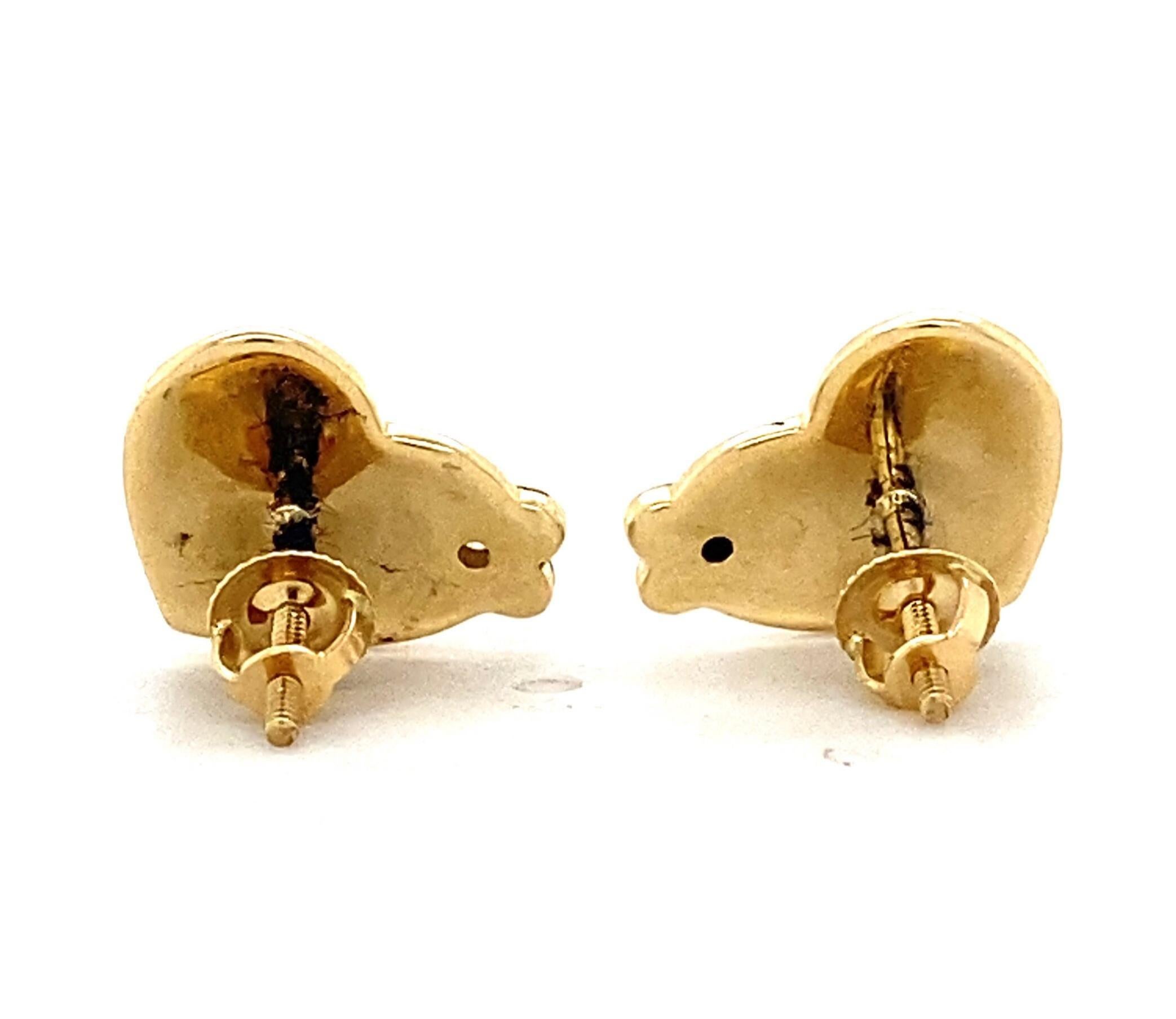 Teenager Floral Heart Diamond Stud Ears in 14k Solid Gold (Certified) Pour femmes en vente