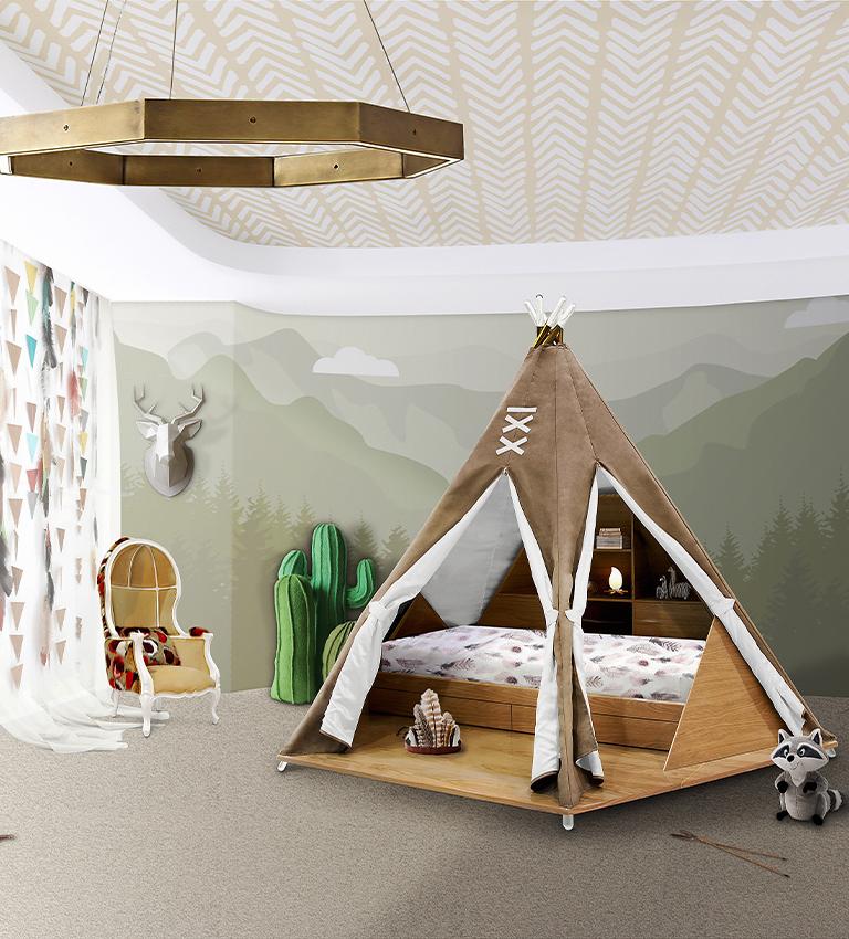 Contemporary Teepee Room Kids bed with storage compartments by Circu Magical Furniture For Sale