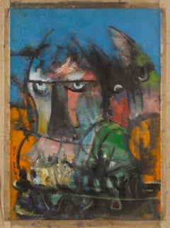 Te'er Ba Abstract Original Oil On Canvas "The Gaze"
