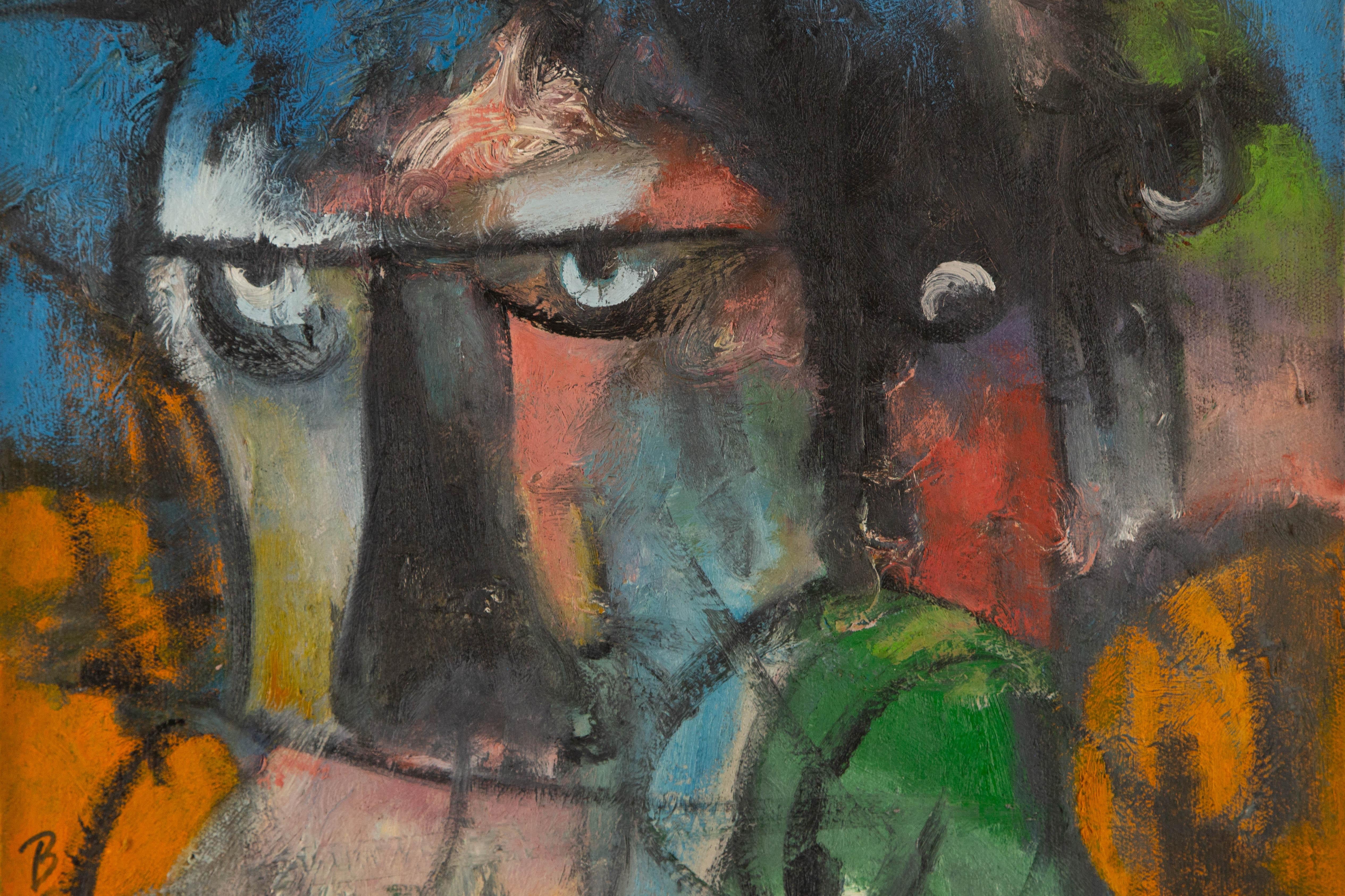 Te'er Ba Abstract Original Oil On Canvas 