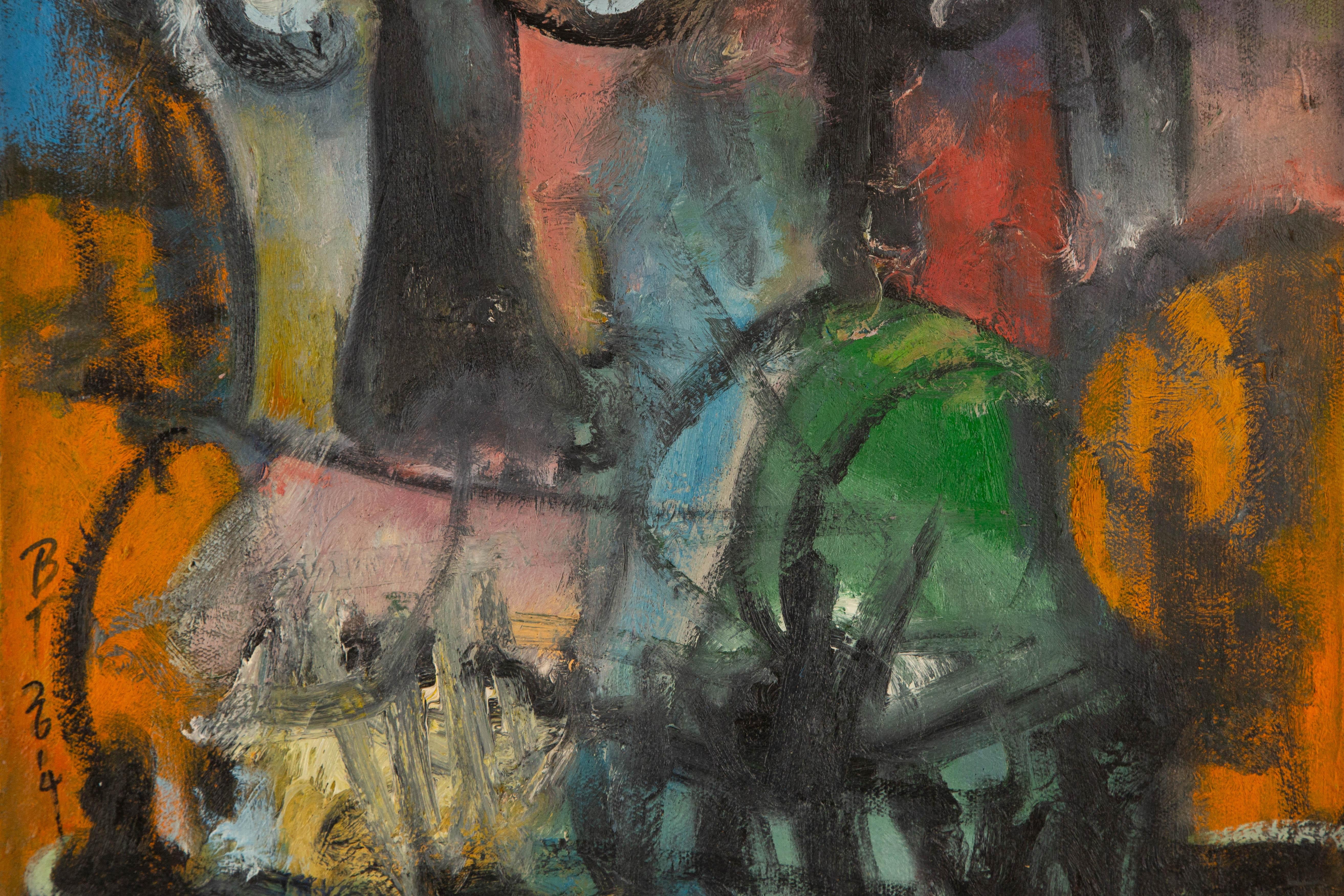 Te'er Ba Abstract Original Oil On Canvas 