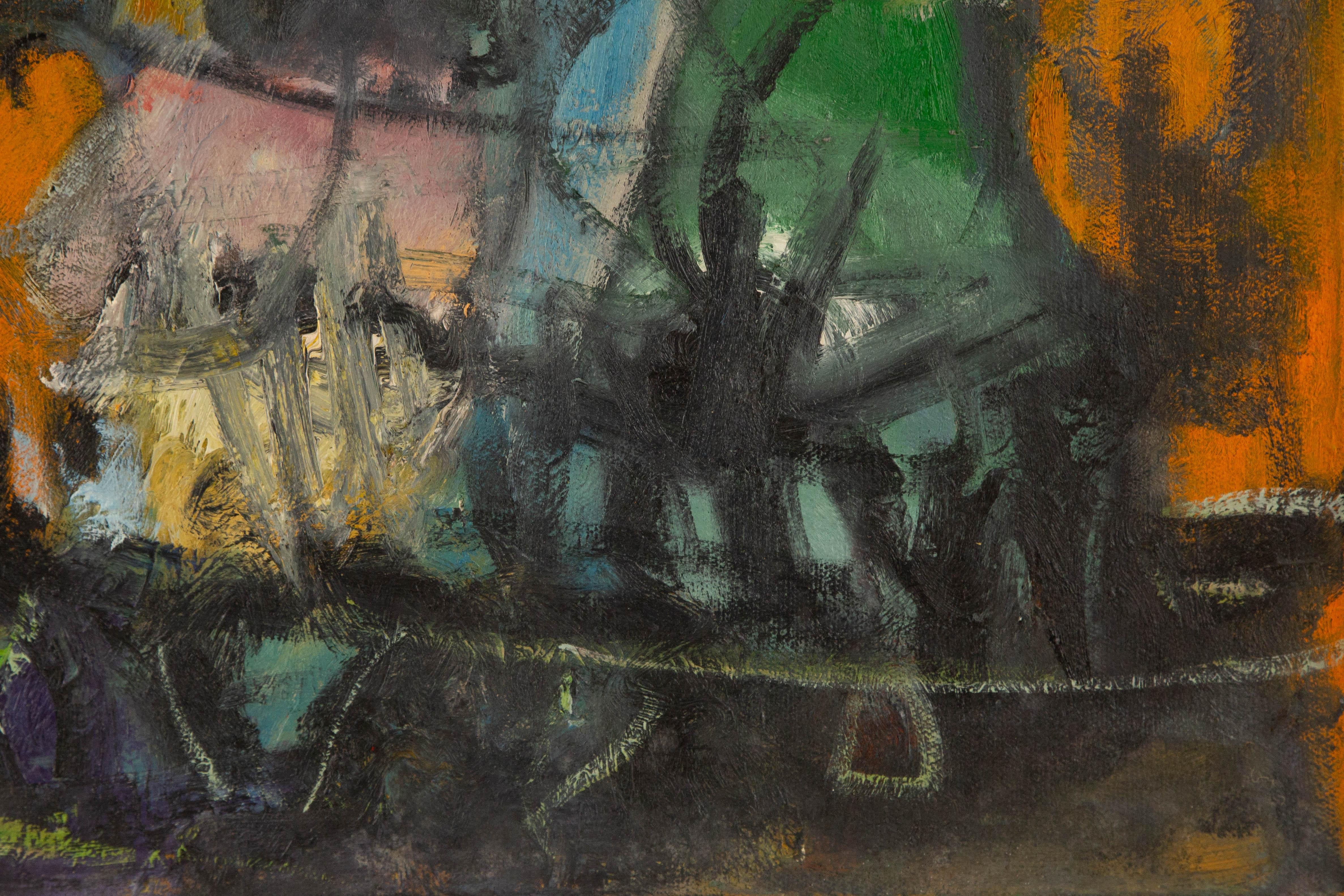 Te'er Ba Abstract Original Oil On Canvas 