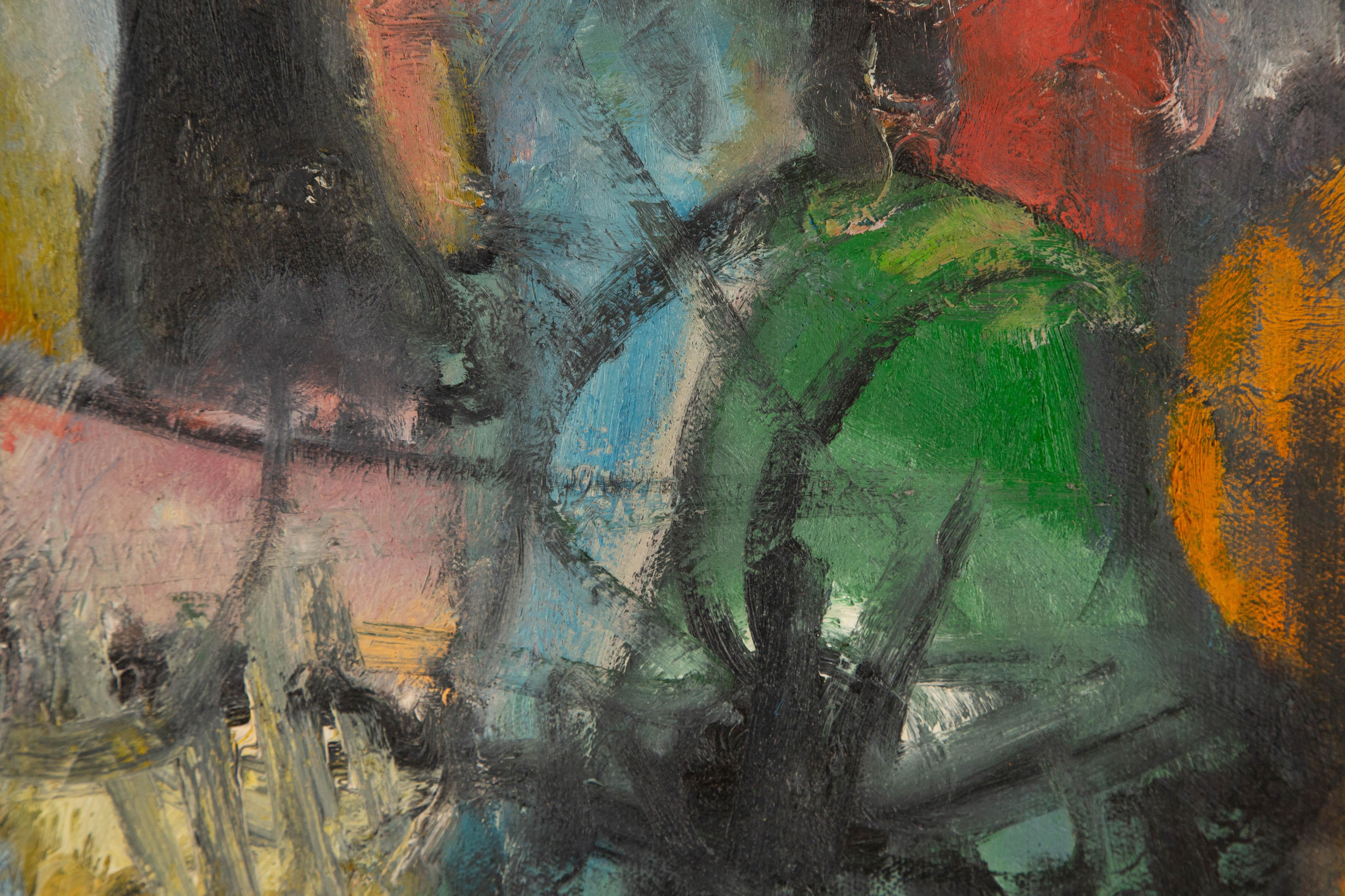 Te'er Ba Abstract Original Oil On Canvas 