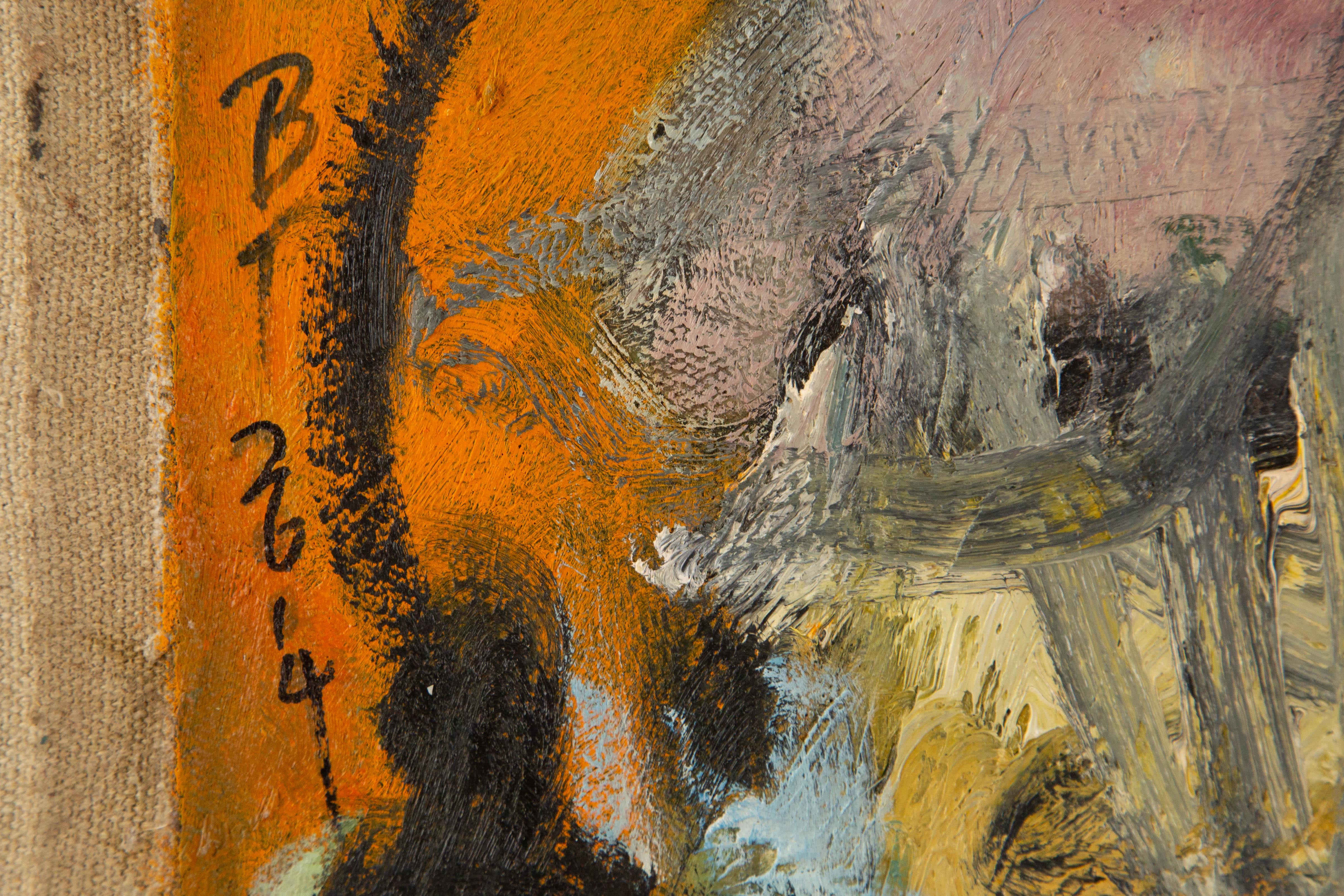 Te'er Ba Abstract Original Oil On Canvas 