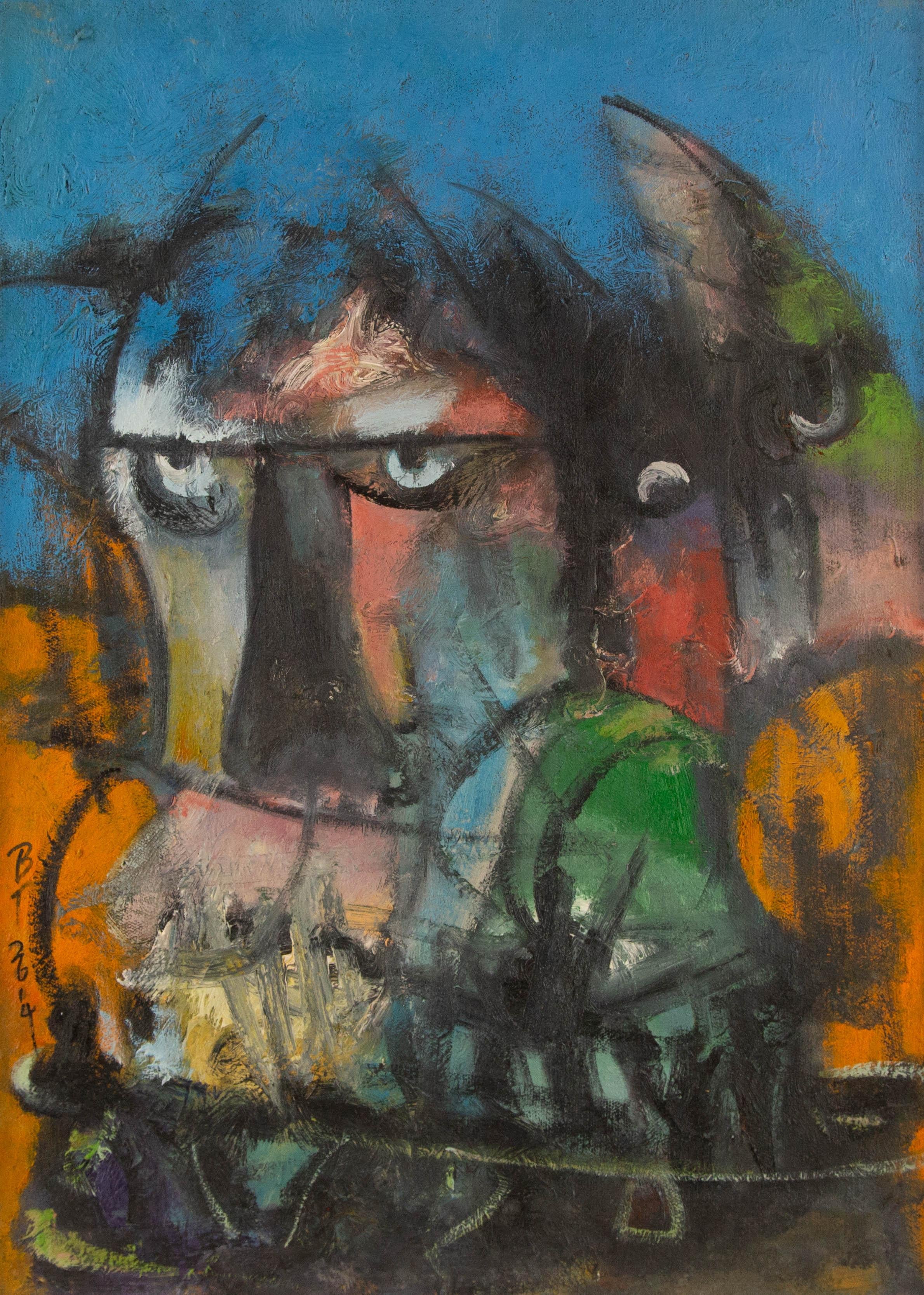 Te'er Ba Abstract Original Oil On Canvas "The Gaze"