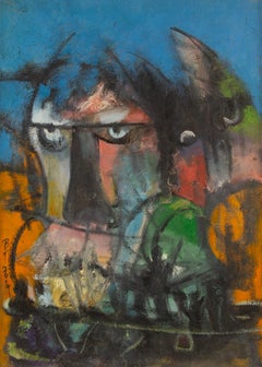 Te'er Ba Abstract Original Oil On Canvas "The Gaze"
