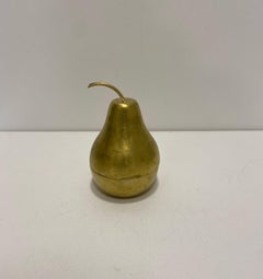 Teghini Firenze Small Pear Ice Bucket Brass Aluminium Steel Drinks 1960s Vintage