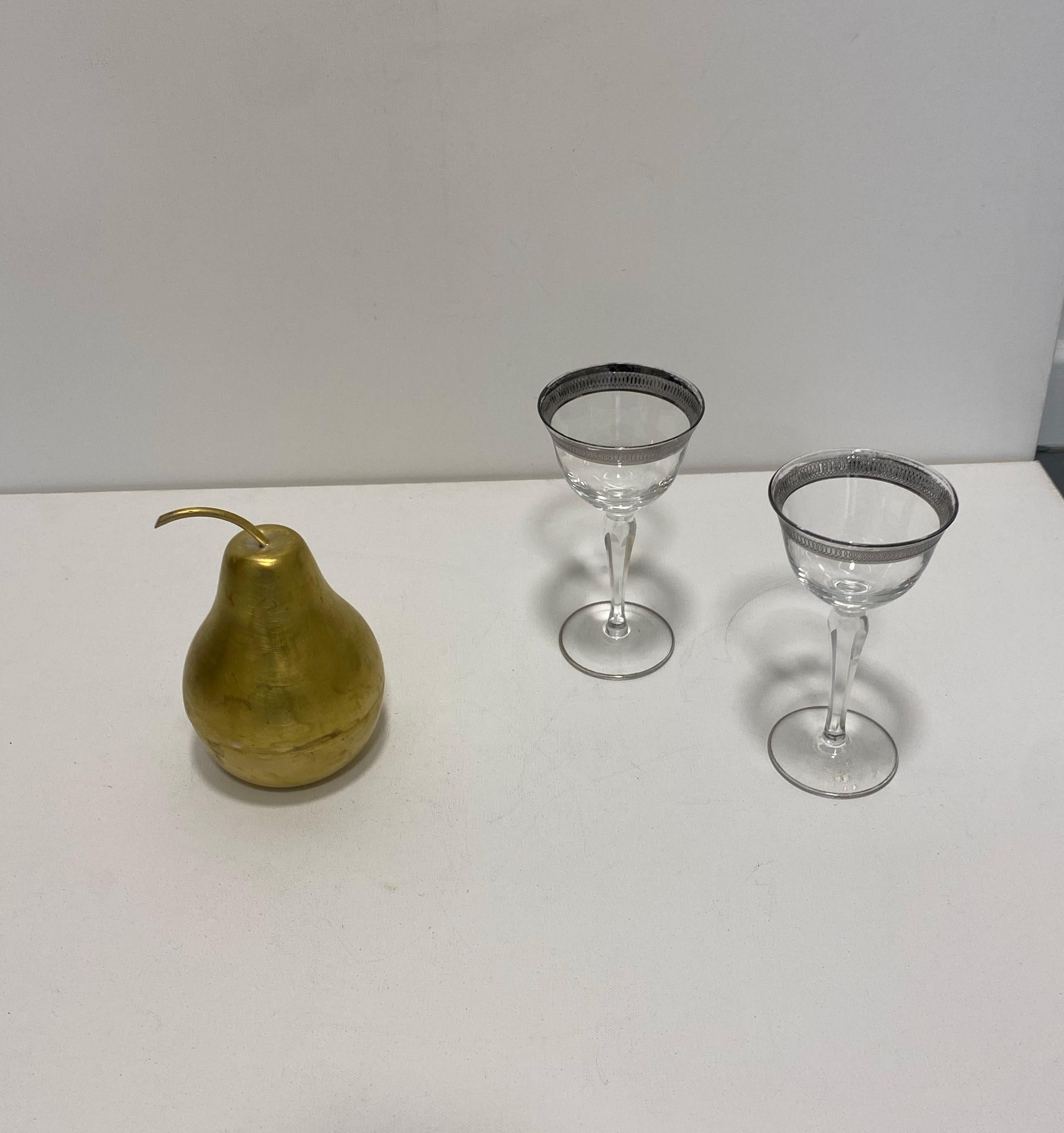 Mid-20th Century Teghini Firenze Small Pear Ice Bucket Brass Aluminium Steel Drinks 1960s Vintage For Sale