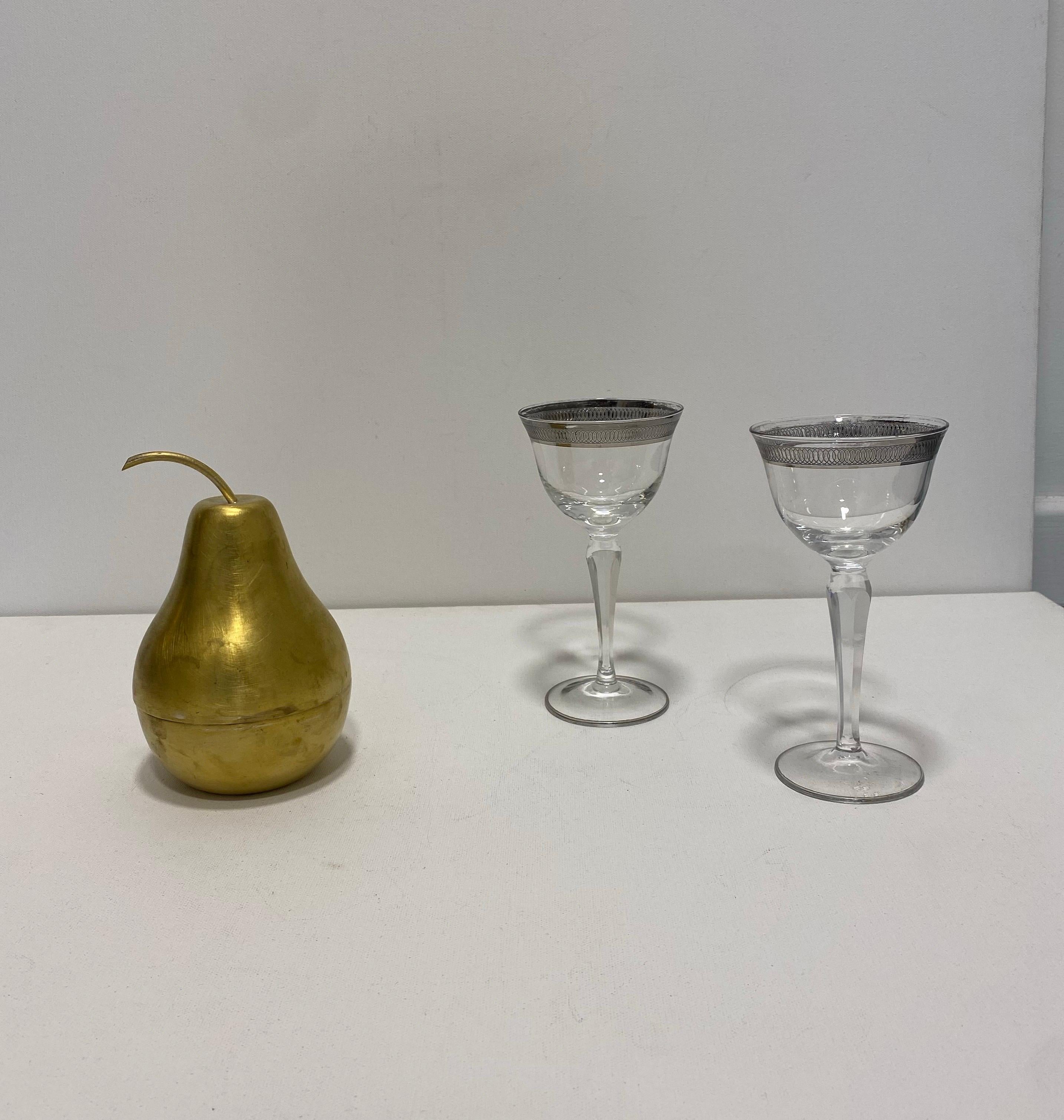 Teghini Firenze Small Pear Ice Bucket Brass Aluminium Steel Drinks 1960s Vintage For Sale 1