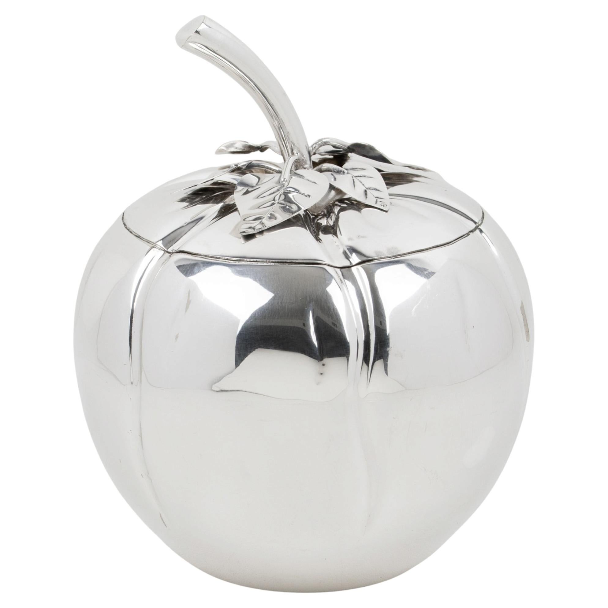 Teghini Italy Silver Plate Barware Ice Bucket, circa 1980