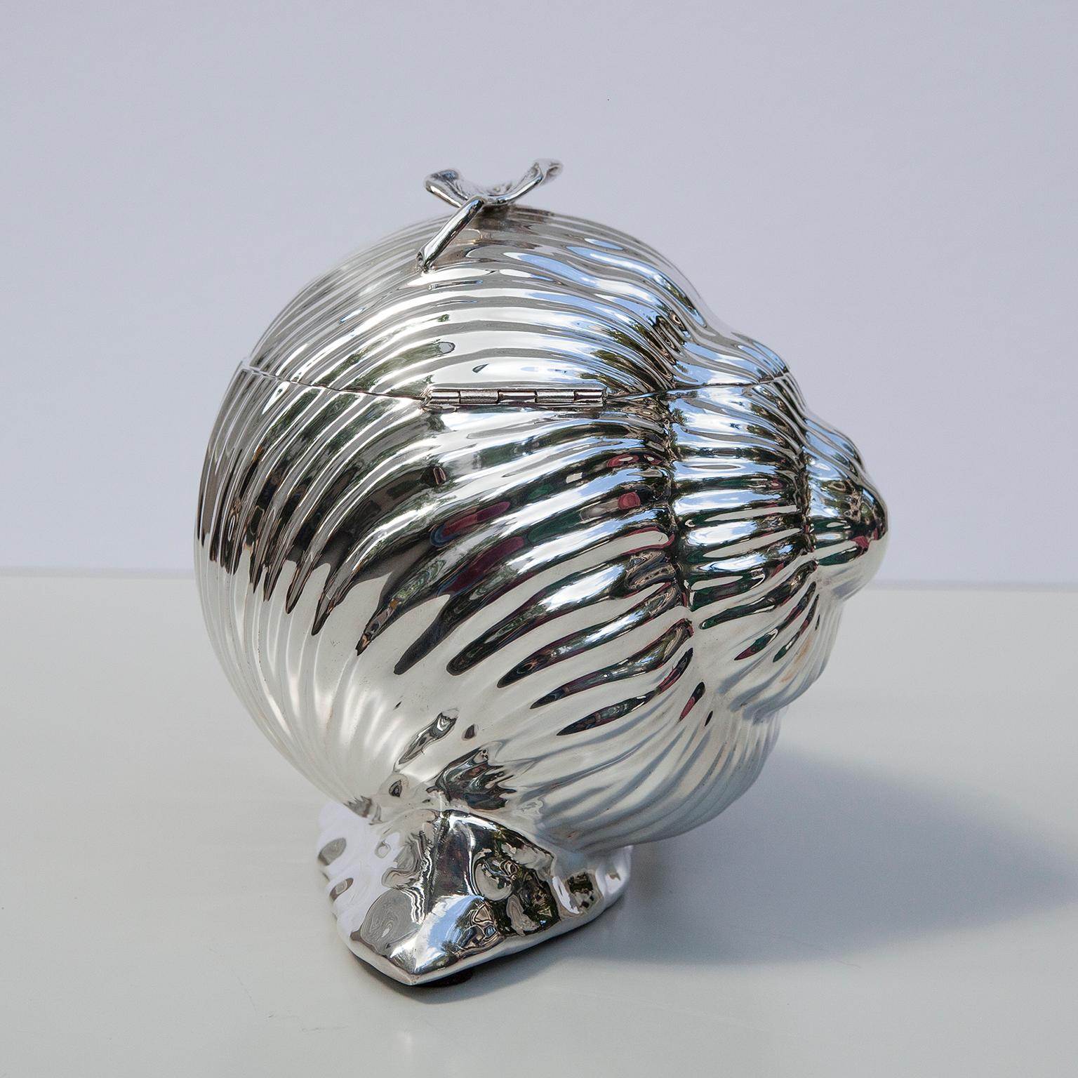 Teghini Silver Plated Snail Ice Bucket, Italy, 1977 In Excellent Condition In Munich, DE