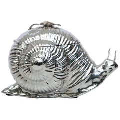 Teghini Silver Plated Snail Ice Bucket, Italy, 1977