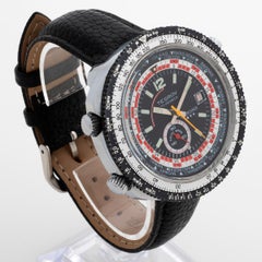 Tegrov World Time Chronograph with Date, 17 Jewel Manually Wound, c1970