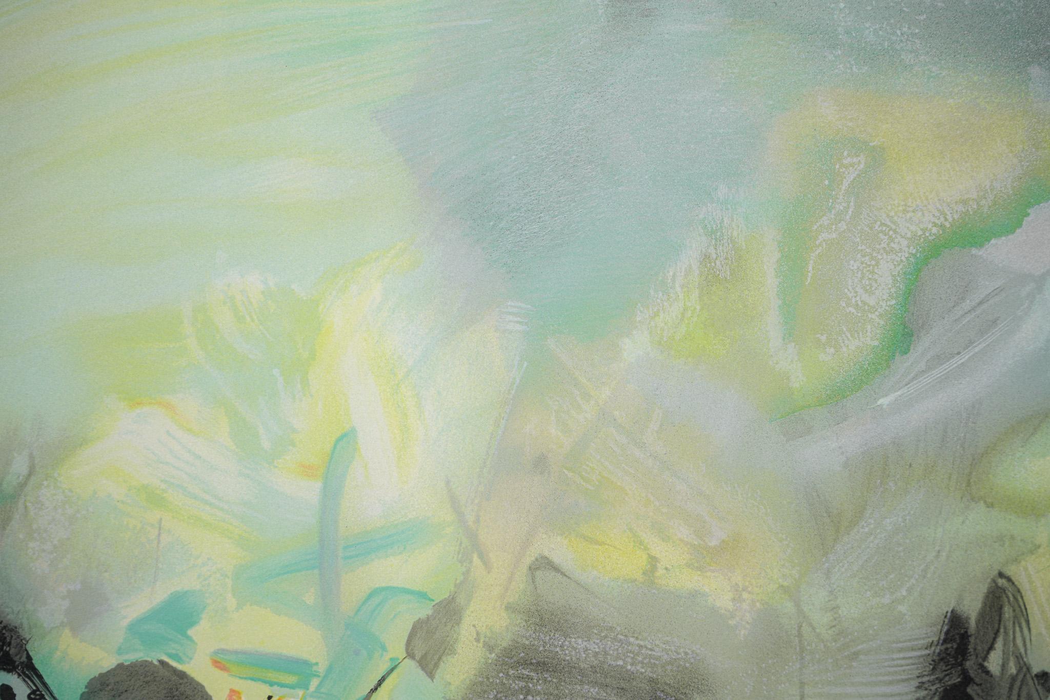 Homeland of Warmth est l'une des six estampes de la série d'estampes n° 4. 

La série d'estampes n° 4 incarne le style d'abstraction lyrique propre à Teh-Chun Chu. Grâce à de riches couches de couleurs et à un travail de pinceau spontané, il capture
