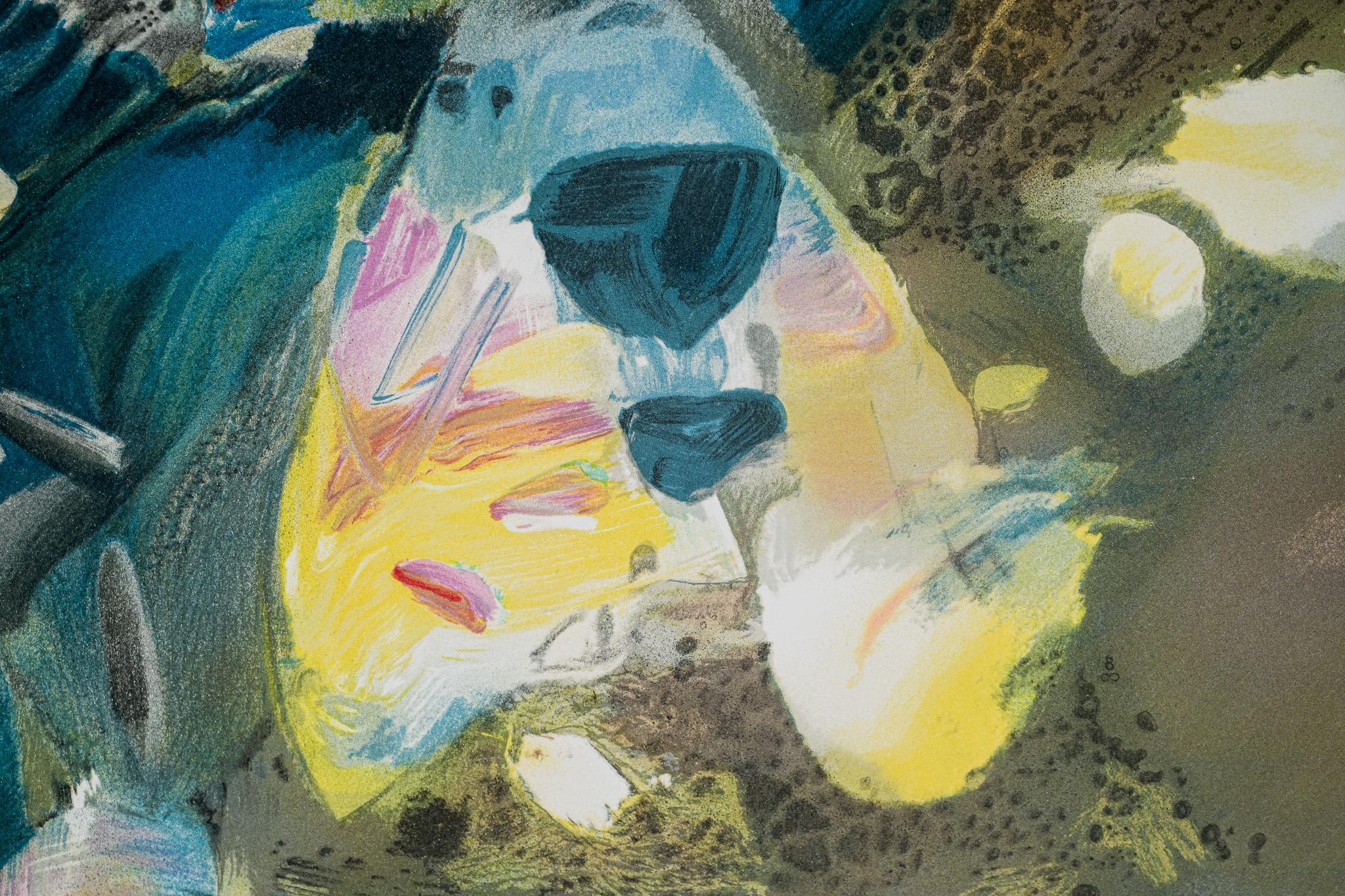 Vibrierende Freiheit 67/150, Druckserie Nr. 4 (Grau), Abstract Print, von Teh-Chun Chu