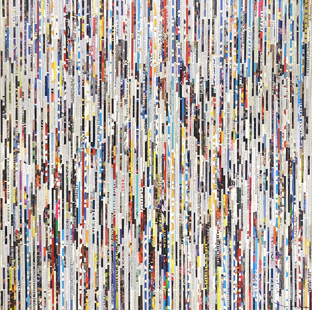 Tehos - Foglie d'autunno, tecnica mista su tela - Mixed Media Art di Tehos Frederic Camilleri