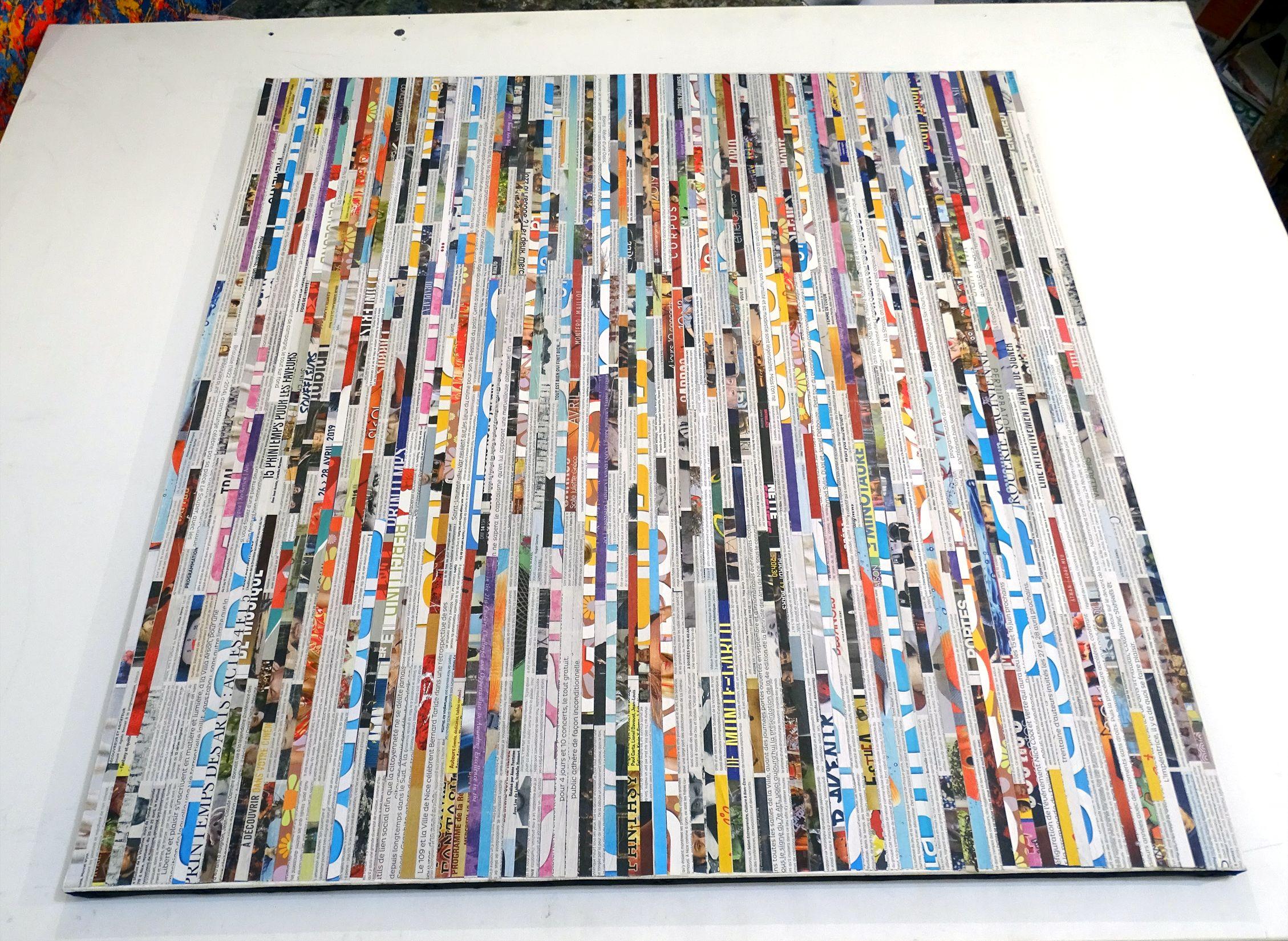 Tehos - L'autre ligne, Techniques mixtes sur toile - Abstrait Mixed Media Art par Tehos Frederic Camilleri