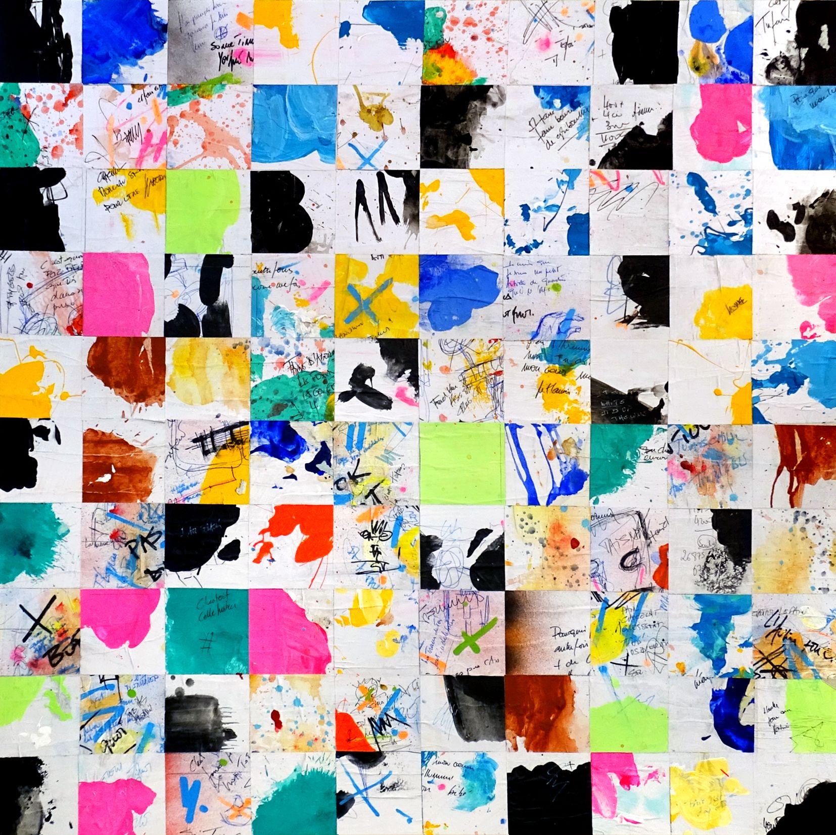 Abstract Painting di Tehos Frederic Camilleri - Tehos - Traces de toi, Pittura, Acrilico su tela