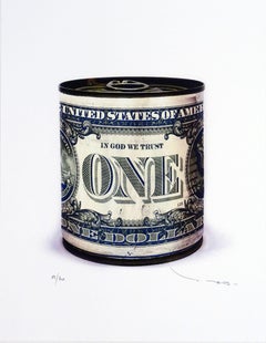 Tehos - one dollar tin can B - Blue, Digital on Paper