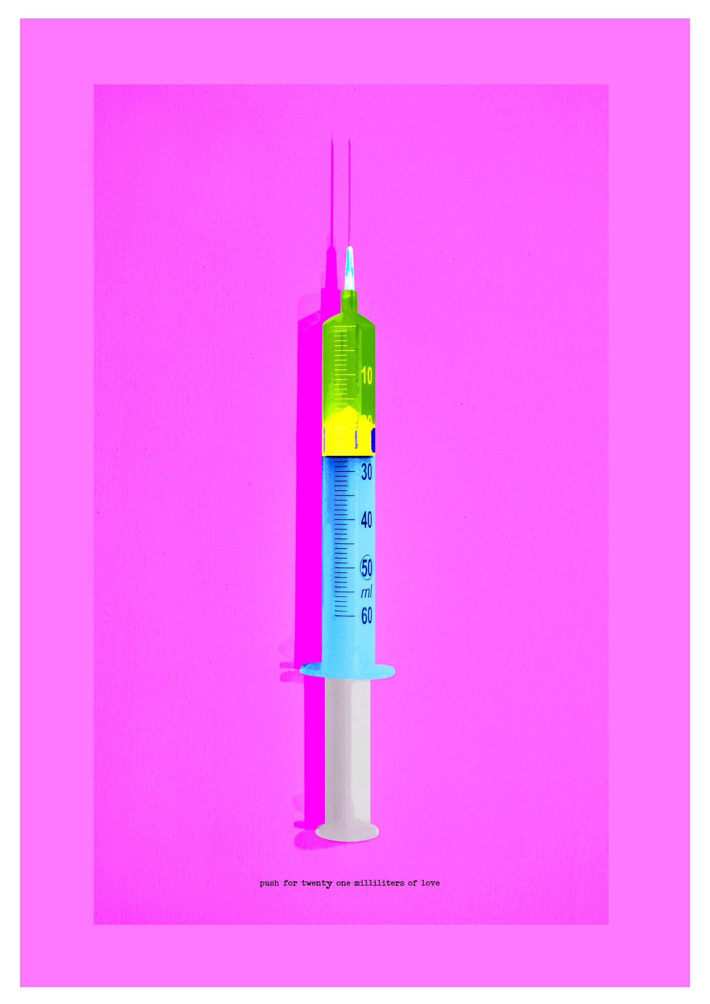 Tehos - Push for twenty one milliliters of Love, Digital on Paper - Print by Tehos Frederic Camilleri
