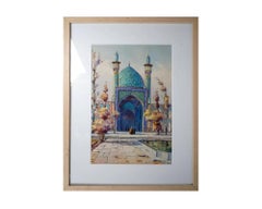Tehran Mosque Watercolor Painting by Hayrapetian