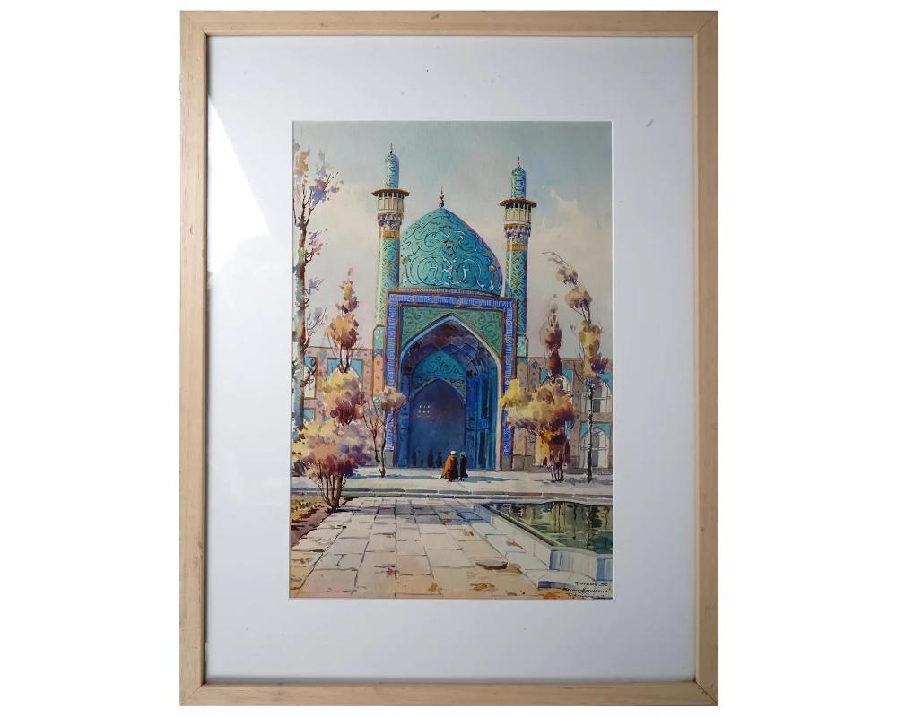 Tehran Mosque Watercolor Painting by Hayrapetian